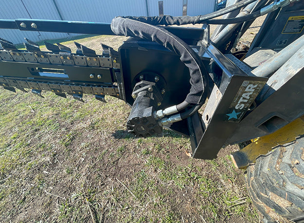 Trencher for Skid Steer | 48" Capacity | 15" Auger | Star Industries