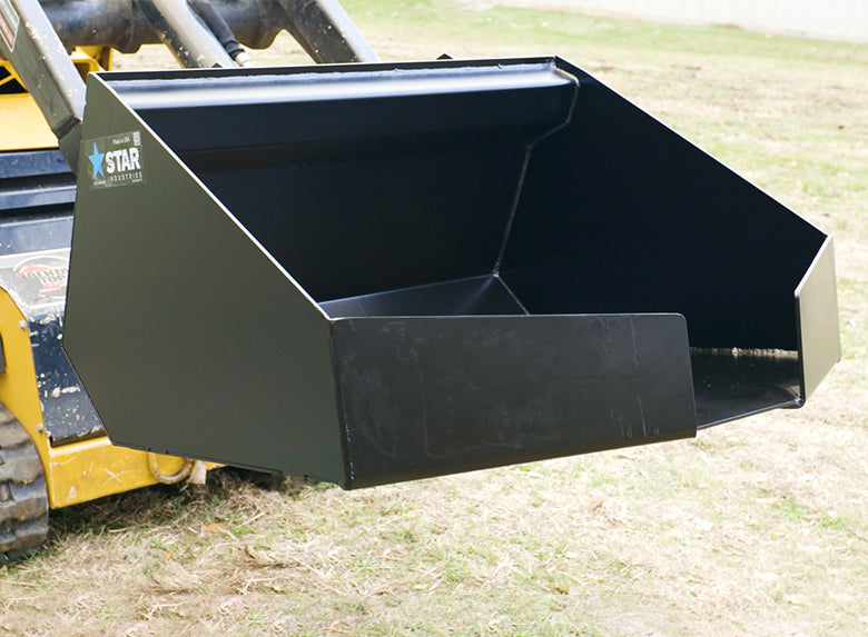 Concrete Bucket for Mini Skid Steer | ¼ cu yd | Quick-Attach | Concrete Placement | Star Industries