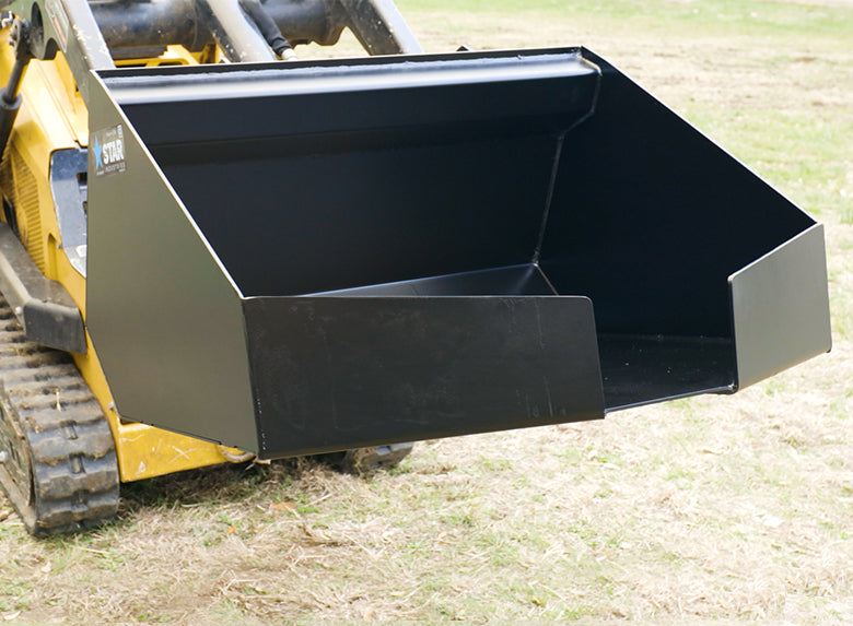 Concrete Bucket for Mini Skid Steer | ¼ cu yd | Quick-Attach | Concrete Placement | Star Industries