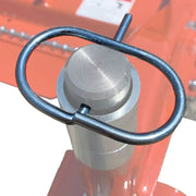 Close-up of BEFCO CYCLONE C30 proprietary pin system, ensuring secure fastening and height adjustment.
