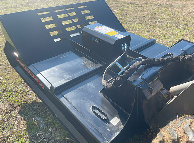 Brush Cutter for Skid Steer | 72" Width | 6" Max Cut | 100 HP Gearbox | Star Industries