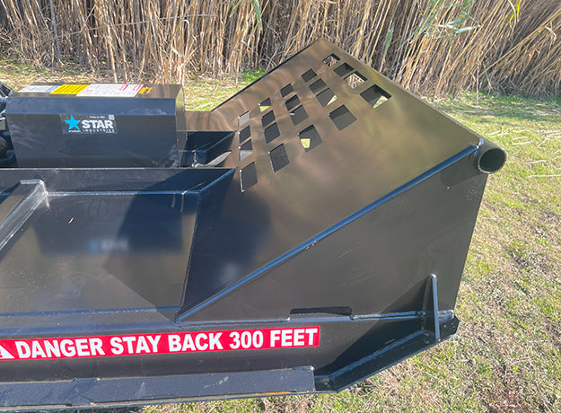 Brush Cutter for Skid Steer | 72" Width | 6" Max Cut | 100 HP Gearbox | Star Industries