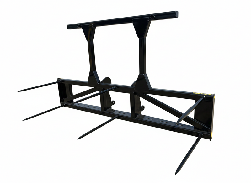 Skid Steer Bale Spear – Series 5XD (BS5-3XD) 3 Bale or (BS5-5XD) 5 Bale Large Round Bale Mover